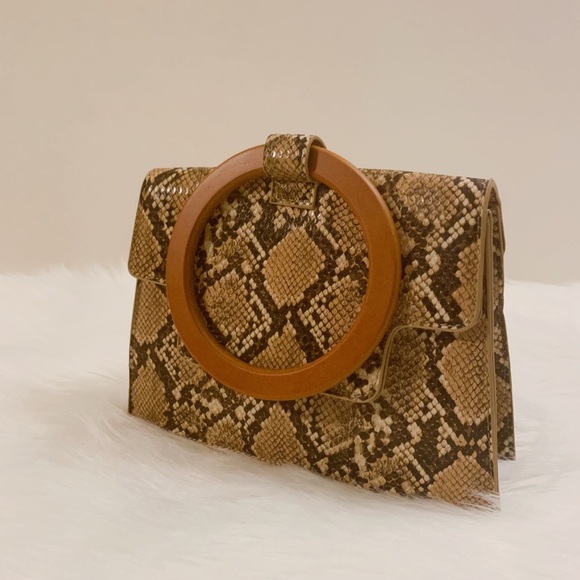 * SOLD *Charlotte Faux Alligator Skin Top Handbag - Picture 2 of 2